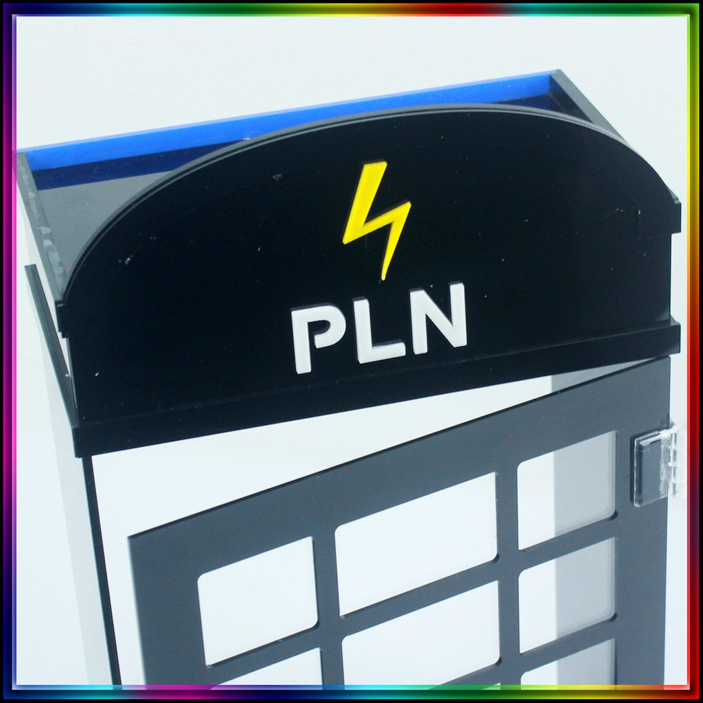 ORI100% Box Meteran Listrik PLN Token Prabayar Besar Bahan Acrylic