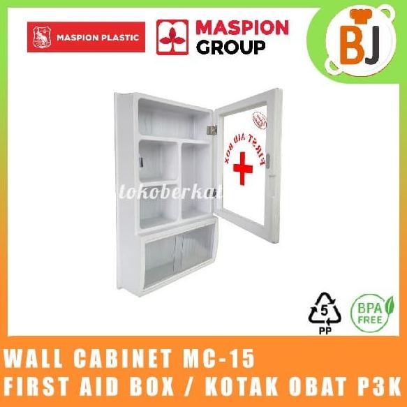 Box Penyimpanan Obat - Maspion Mc15 Kotak Obat P3K Dinding First Aid Box 4 Susun