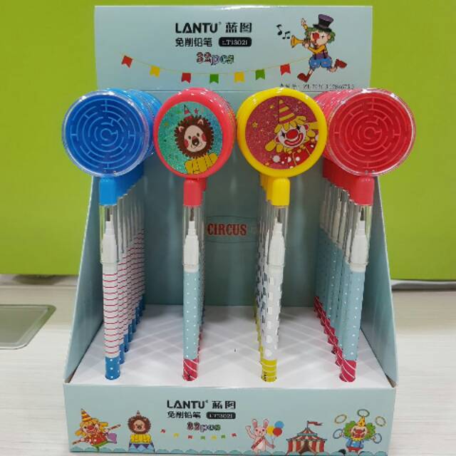 

Pensil Lantu Motif Labirin Bulat 32pcs