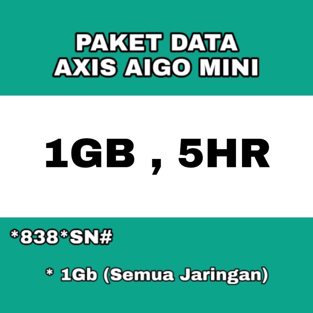 Paket internet axis mini paket data axis aigo mini kuota axis kuota habis kuota reguler isi kuota