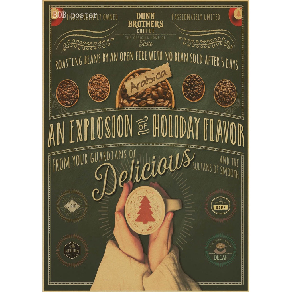 Poster Kertas Gambar Kopi Espresso Italia Untuk Dekorasi Dapur Kafe