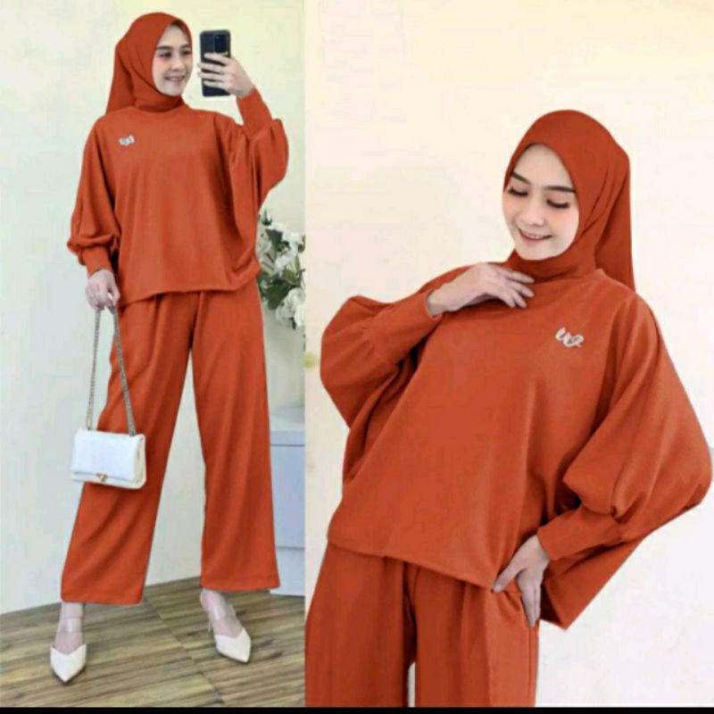 TERBARU SET CAMERON / SETELAN CELANA DAN BAJU BAHAN RAJUT /SETELAN JUMBO KNIT