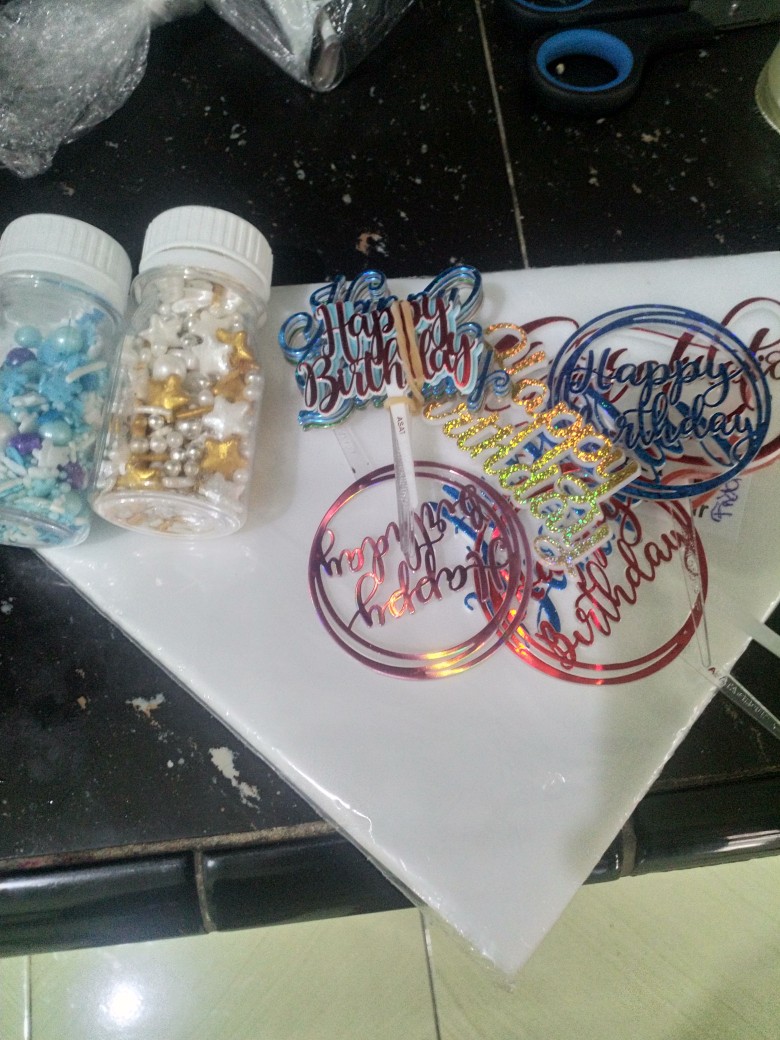 Ti-0164-b Cake Topper Hiasan Kue Tulisan Congratulation Merah