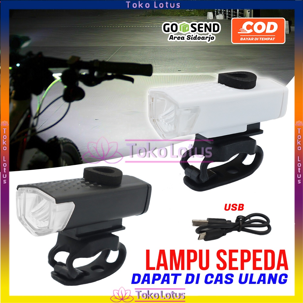 [READY STOCK] Lampu Depan Sepeda Cree Led 300lm Rechargeable