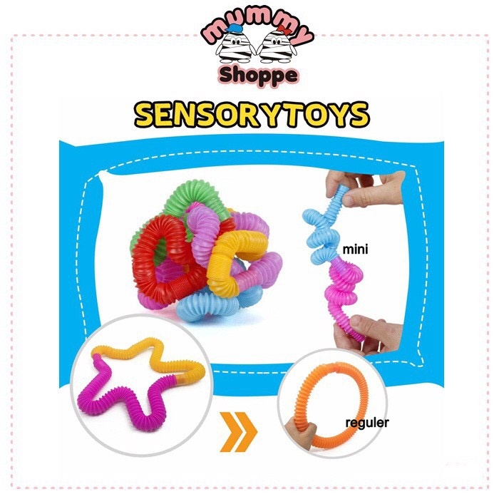 Pop Tubes / Pop Tube / mainan edukasi fidget Pop Tubes Sensory Toys / poptube / poptubes