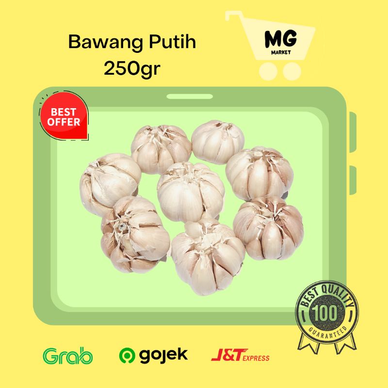 

Bawang Putih Bulat Bersih Persatu / 250 gr | Sayur Segar - MG Market Fresh