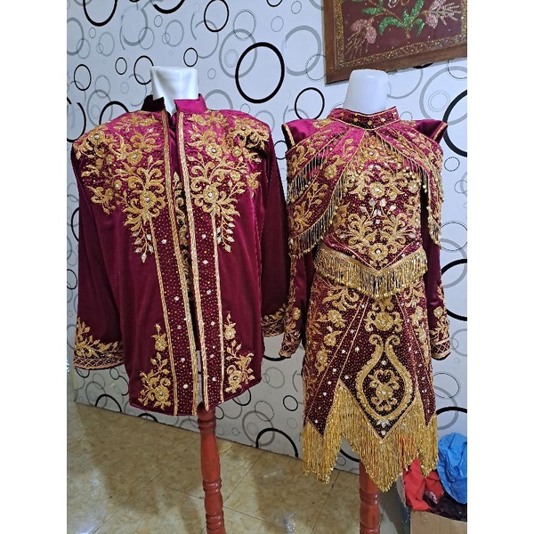 baju pengantin minang full payet jepang