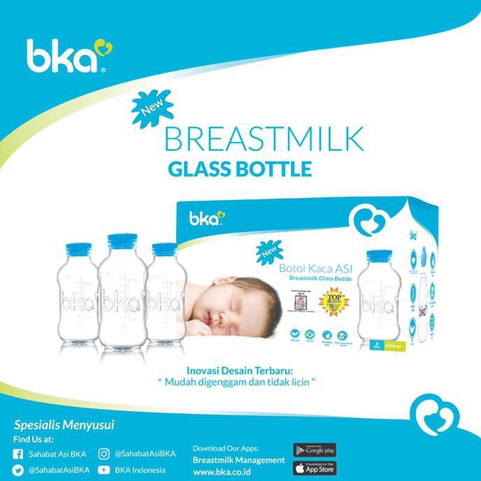 BKA Botol Kaca ASI NEW LOOK - 100ml (Tersedia varian isi)