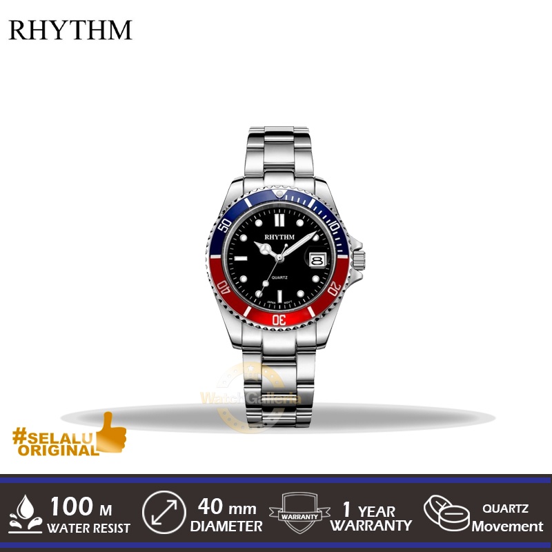 Jam Tangan Analog Man RHYTHM RQ1601S06 Original Murah