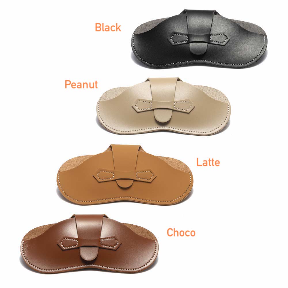Tempat Kotak Kacamata [ Hitam ] Aksesoris Fashion Pria &amp; Wanita Korea - Vegan Leather - PCH8080