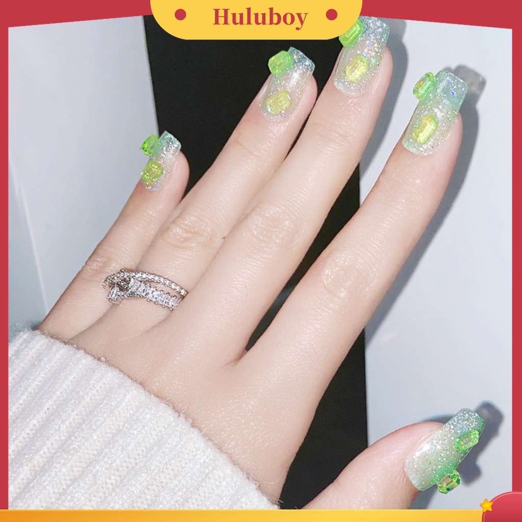 Huluboy Huluboy♡ Perhiasan Dekorasi Kuku Bahan Resin Warna Terang Tahan Air Untuk Manicure