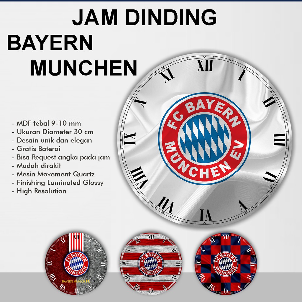 Jam Dinding Unik Jam Dinding Unik Minimalis Jam Dinding Bola Bayern Munchen