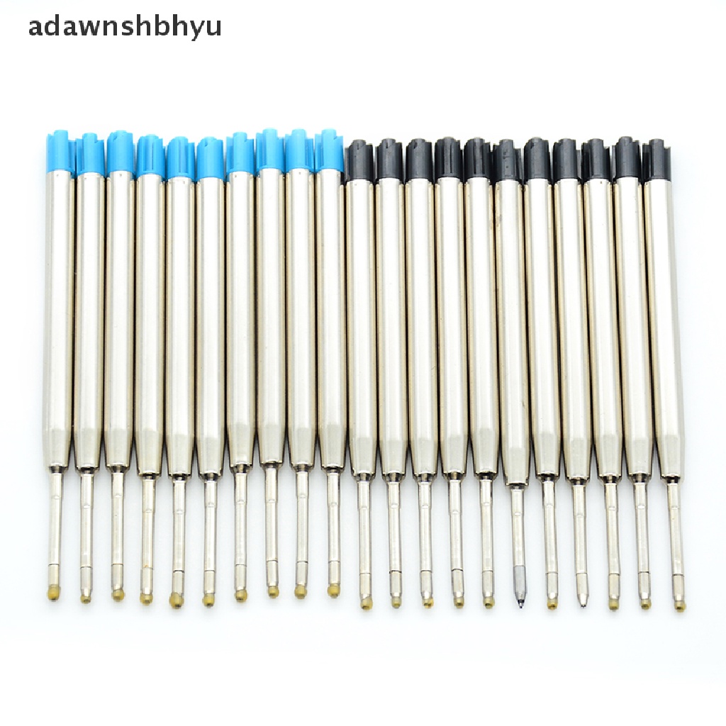 Adawnshbhyu 10pcs Tinta Biru parker style standard 1.0mm ballpoint pen refills nib medium