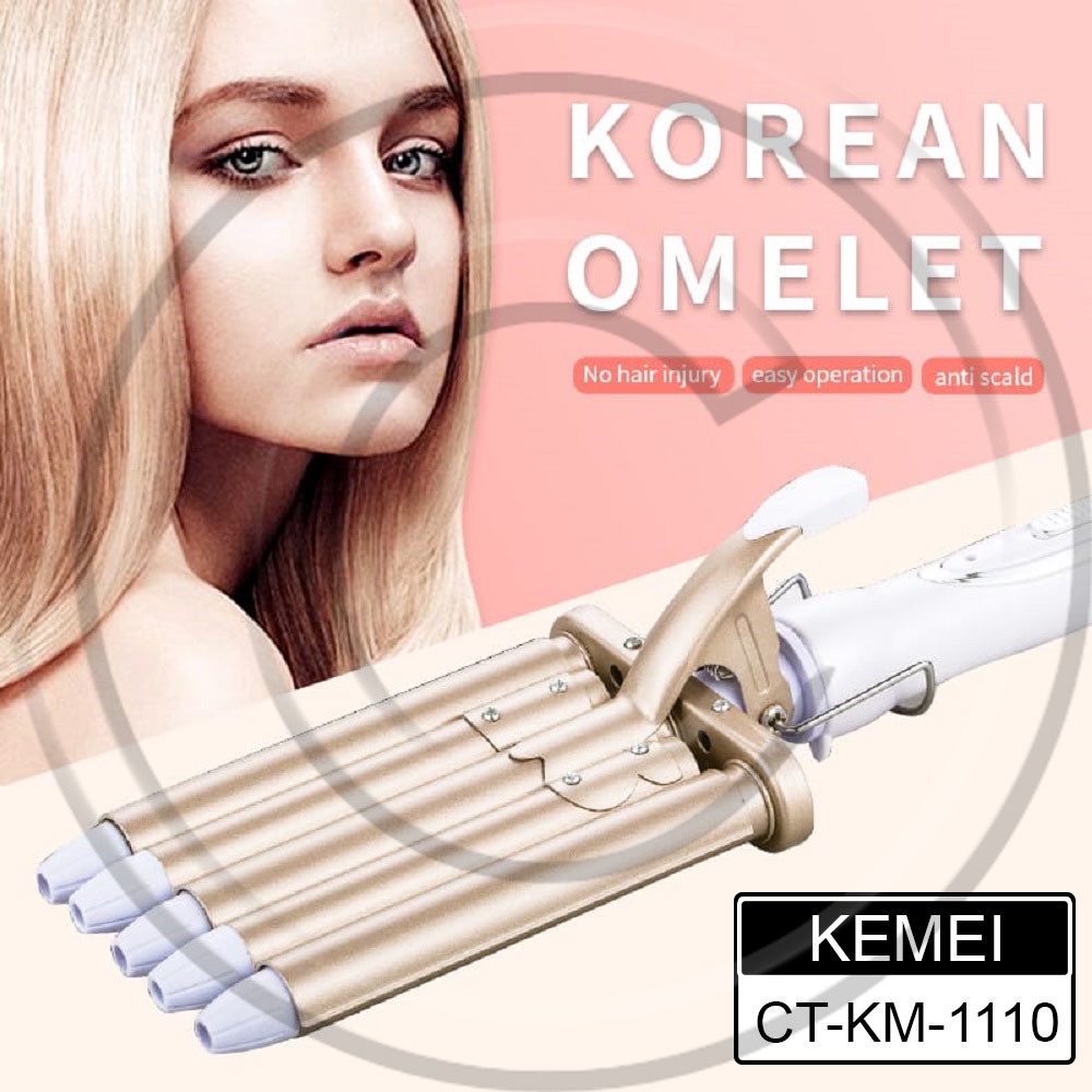 KEMEI / KM-1110 / Kemei 5 Barrel Hair Curler Curling Iron Hair Waver Large Wave Perm Splint Curler / Catokan Pengeriting Rambut - CO