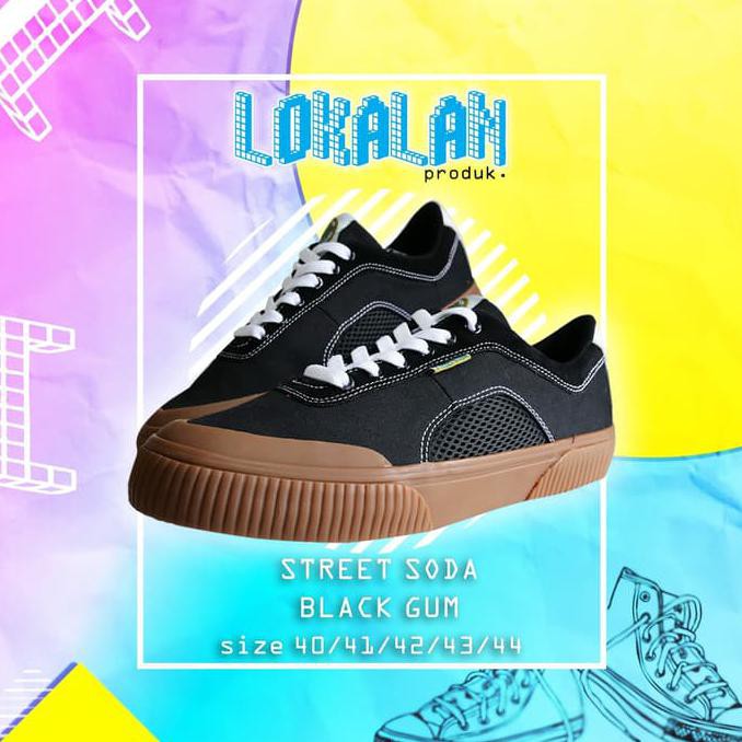 ☞❣PROMO✿ sepatu kekinian STREET SODA black gum - 40 MURAH