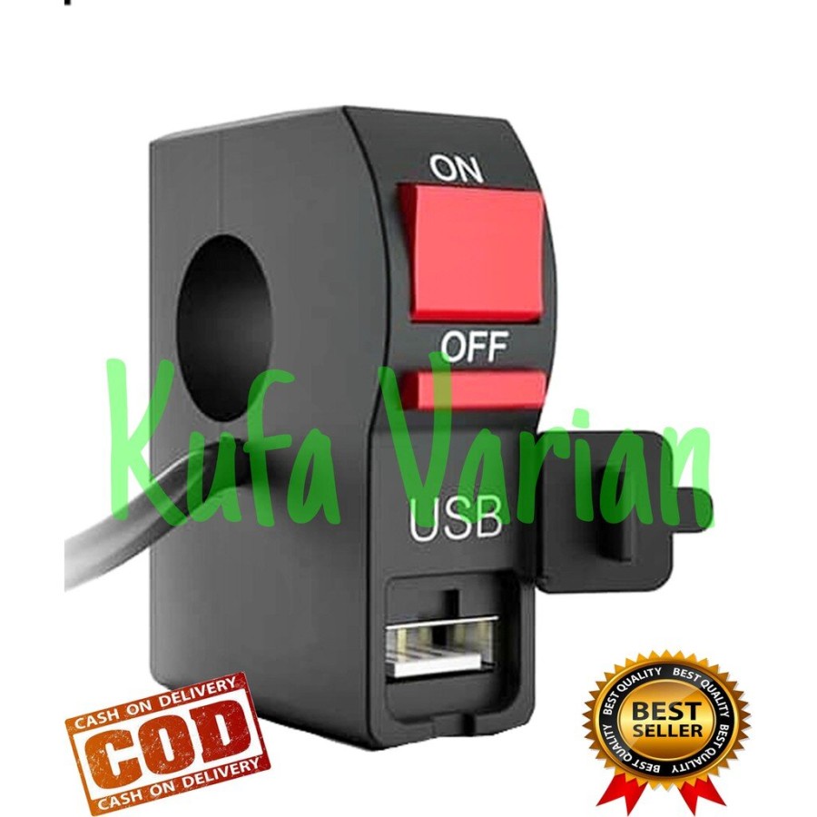 promo discount Saklar Switch ON / OFF USB Charger Casan Chasan Motor Universal IMPORT vario mio beat nmax xmax lexi aerox adv supra kharisma jupiter vega scoopy spacy mio j m3 xeon dll