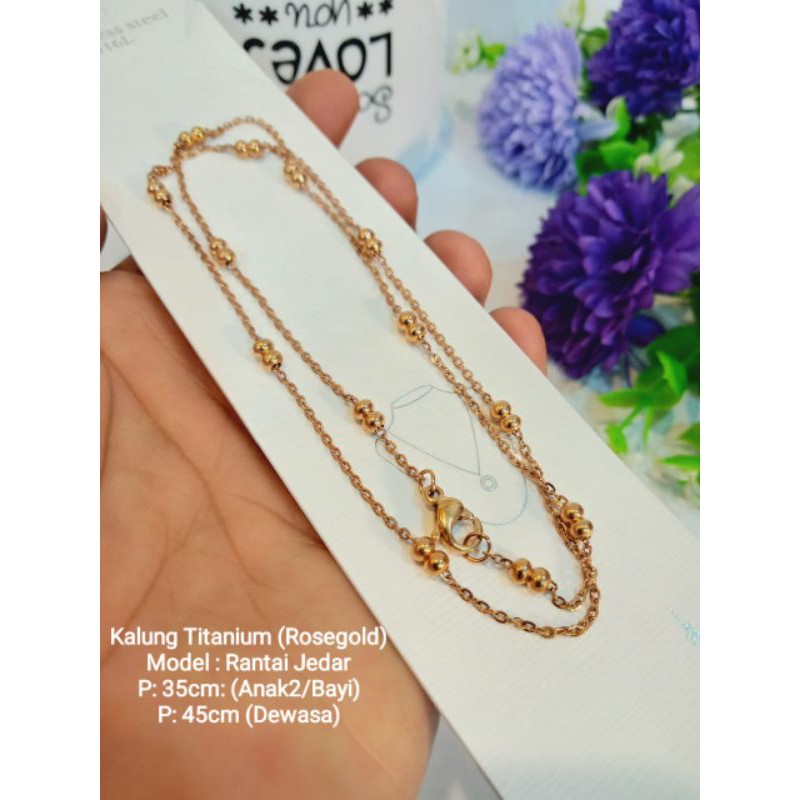 kalung titanium Jedar rosegold
