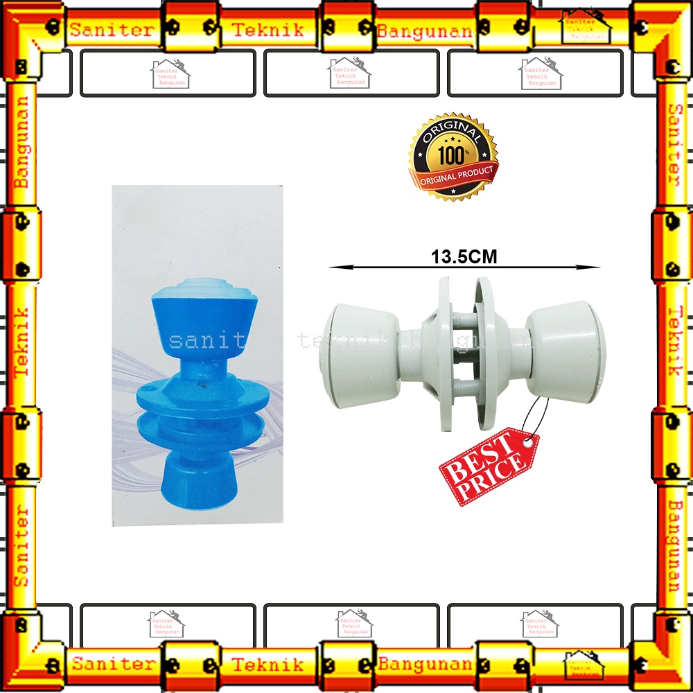 Tarikan Pintu Kamar Mandi Bulat Pvc 1 Set Gagang pintu Bulet Plastik Handle Pintu