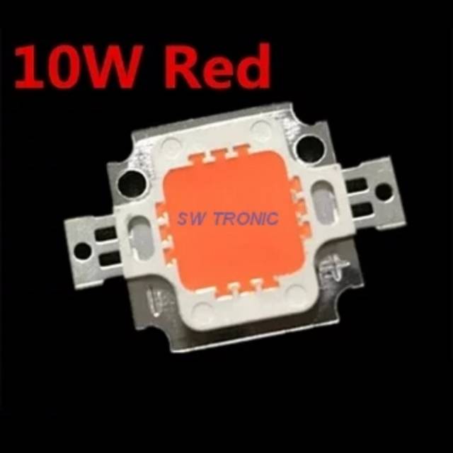 Led 10w 12v red merah hpl 10watt