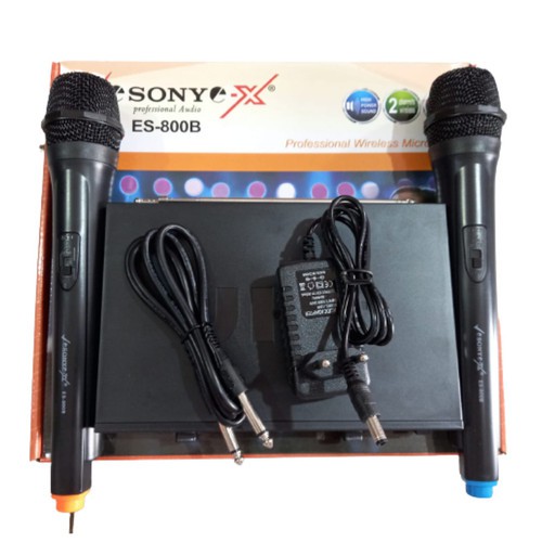 MIC KARAOKE MIC WIRELES DOUBLE VE SONY EX ES-800B MIC VOKAL SONY MURAH MIC DOUBLE PROMO