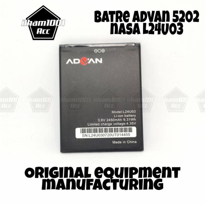 Baterai Original Advan 5202 Nasa L24U03