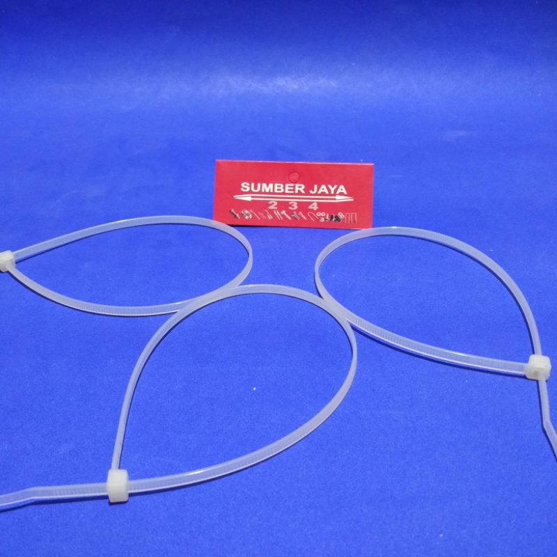 Kabel Ties 30 CM  Putih isi 100 PCS 4 x 300 TERMURAH