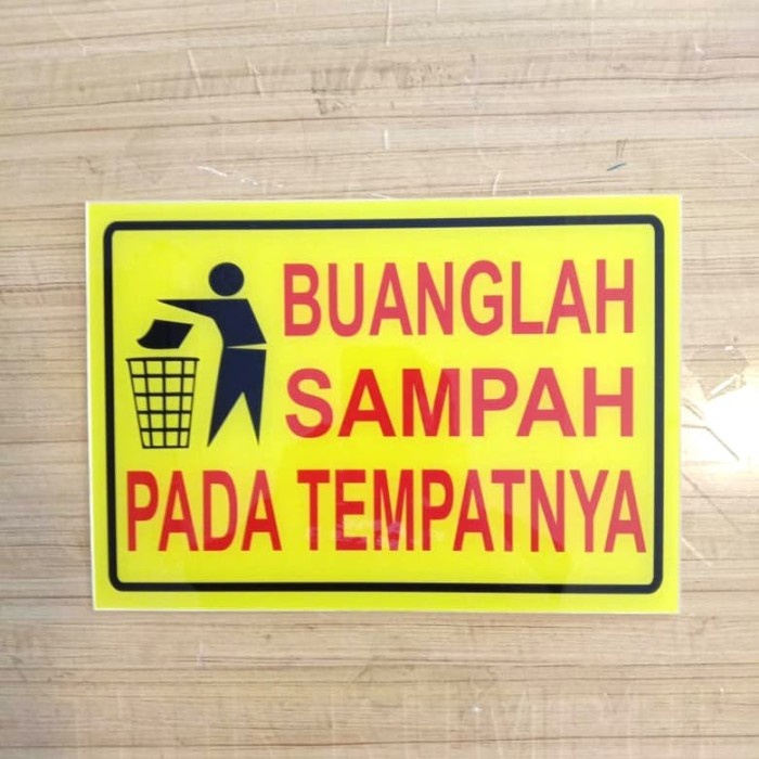 

SIGN AKRILIK K3 RAMBU SAFETY BUANGLAH SAMPAH PADA TEMPATNYA 20X30CM