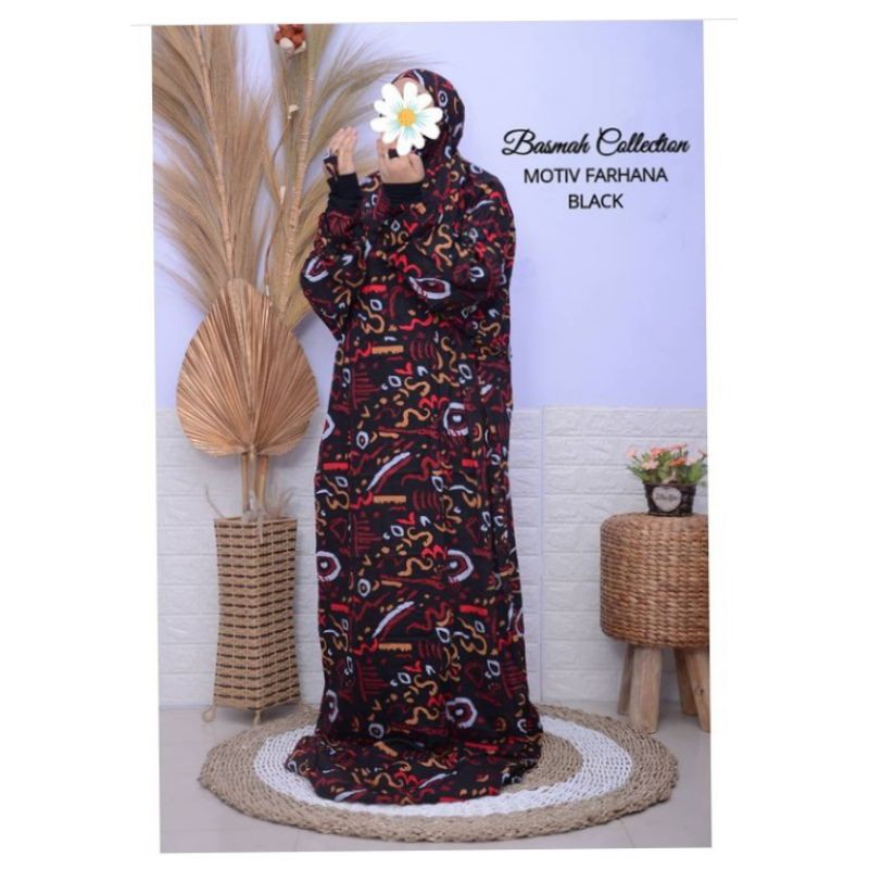 MUKENA TERUSAN BASMAH MANSET MOTIF