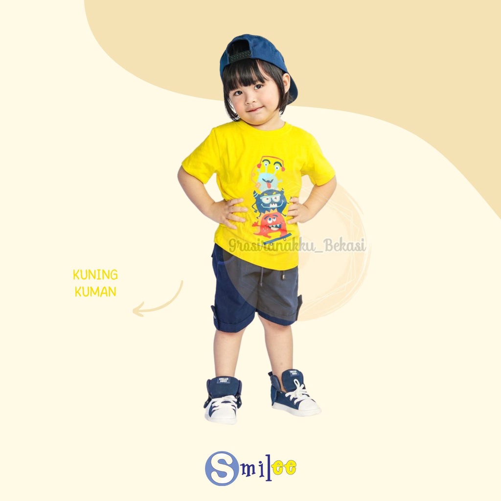 Setelan Anak Cowok Kuning Kuman Size 1-3Thn Murah