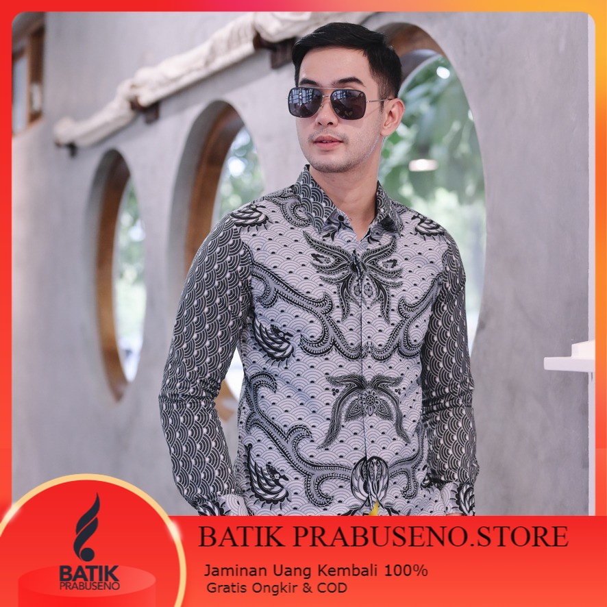Kuncoro Sukma Kemeja Kerja Kantor Batik Pria Lengan Panjang Branded Slimfit Original Prabuseno Atasa