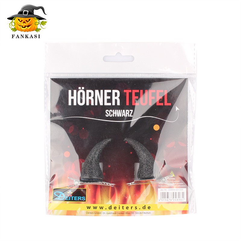 HTHP  jepit rambut horner devil horn tanduk iblis merah hairclip hairpin halloween