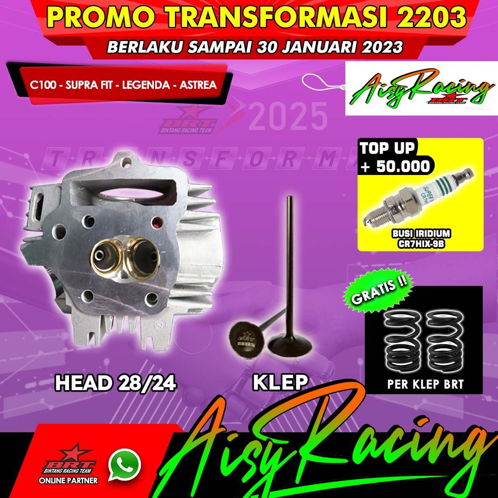 Head BRT Albronze  GRAND / SUPRA / SUPRA FIT / REVO 100 / C100 / LEGENDA / ASTREA / WIN