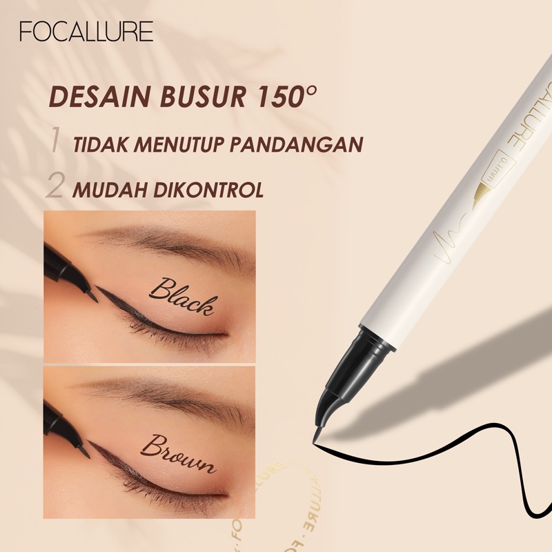 FOCALLURE Waterproof Ultrafine Quick Drying Liquid Eyeliner #ConfidenceHalo