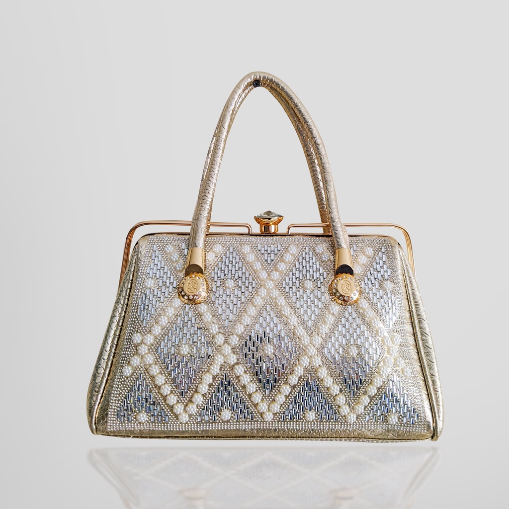 Tas Pesta Mewah Kancing Behel Motif Keren Import Kualitas Terbaik Kode TP-803