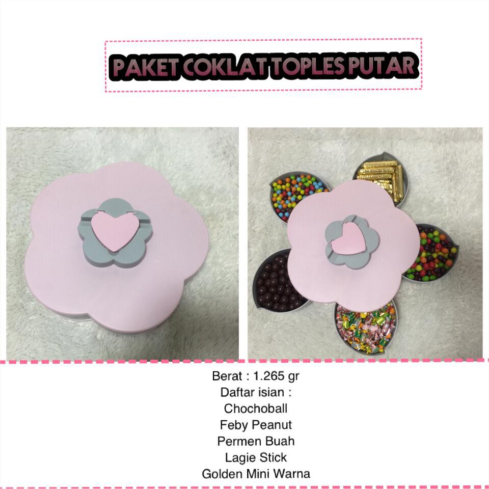 

Paket Coklat Bunga Toples Putar