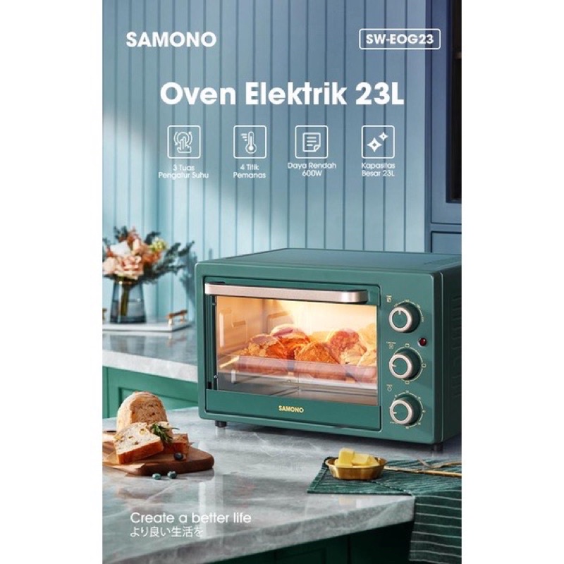 SAMONO OVEN LISTRIK SWEOG23 / SW-EOG23 [23L] 100% ORI