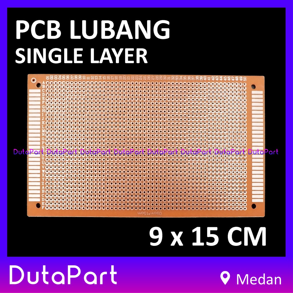 9x15 cm PCB Lubang Satu Sisi Single Layer Fiber 9*15 Prototype Board