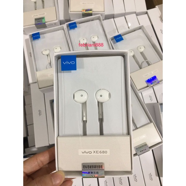 Handsfree handset earphone ORI Vivo EX680 headset original Vivo EX680 super bass