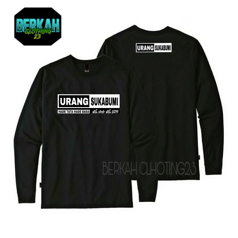Kaos baju lengan panjang urang Sukabumi
