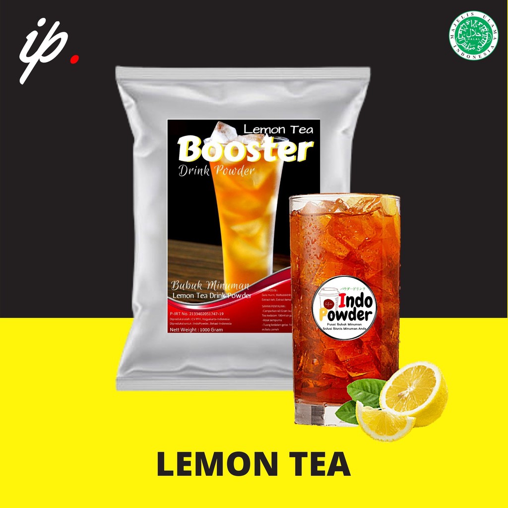 BOOSTER Bubuk Minuman LEMON TEA 1Kg - Bubuk LEMON TEA 1Kg - LEMON TEA Bubuk 1Kg - LEMON TEA Powder