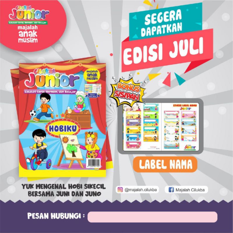 Paket Majalah Anak Islam Cilukba Cilukba Junior
