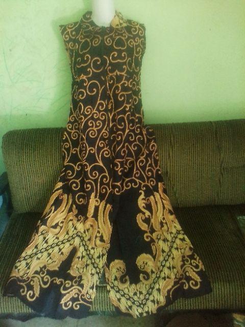 Outer Alika Maxi Cardi Etnica Ulir Cardigan Batik Cewek Seragam Batik Kerja Outer Batik Muslim