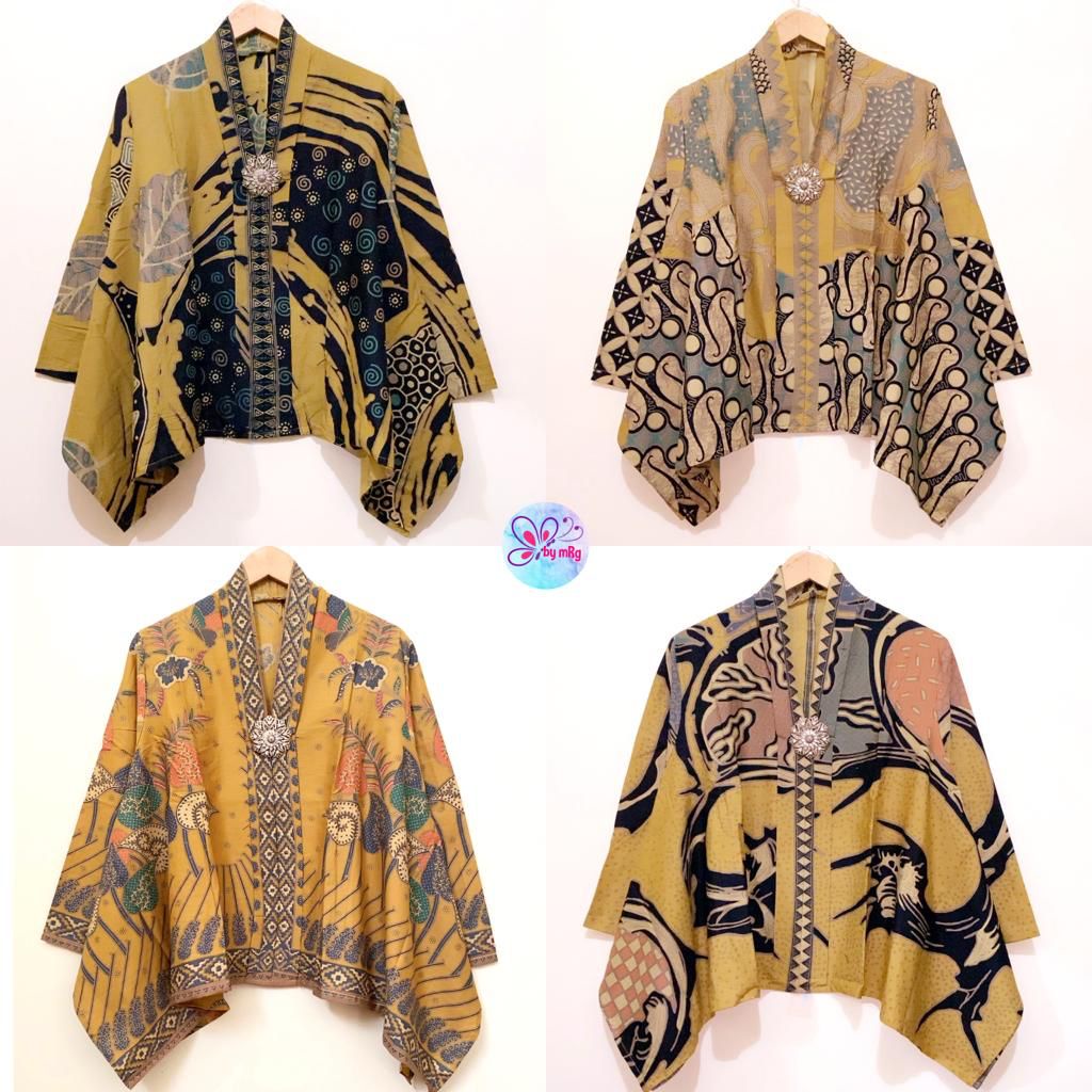 PREMIUM Blus Kartini Yellow #2 Motif Series Batik Jumbo Atasan Kerja Kantoran Kondangan Encim Kutubaru Kebaya Modern Baju Wanita Blouse Kerja Kantoran Viral Klasik Casual