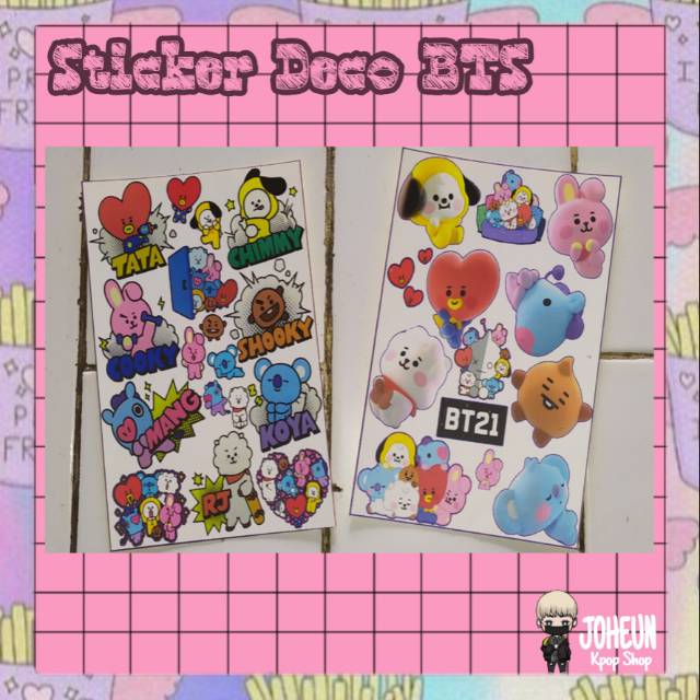 [ READY STOCK ] Sticker Deco BT21 waterproof tahan air