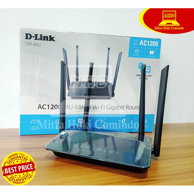 D-Link DIR-842 AC1200 Wi-Fi Gigabit Router Nirkabel Dual Band MU-MIMO
