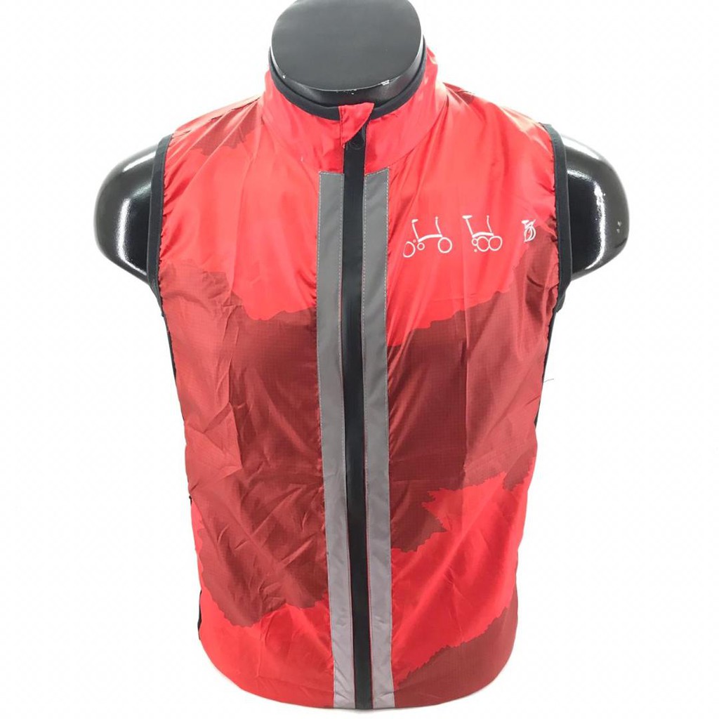 Rompi Vest Sepeda Lipat Windbreaker Pria Wanita Jaket Gowes Reflektor