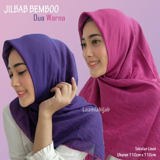  JILBAB  SEGIEMPAT BEMBOO 2 WARNA  DOUBLE SIDE BY ANSANIA 