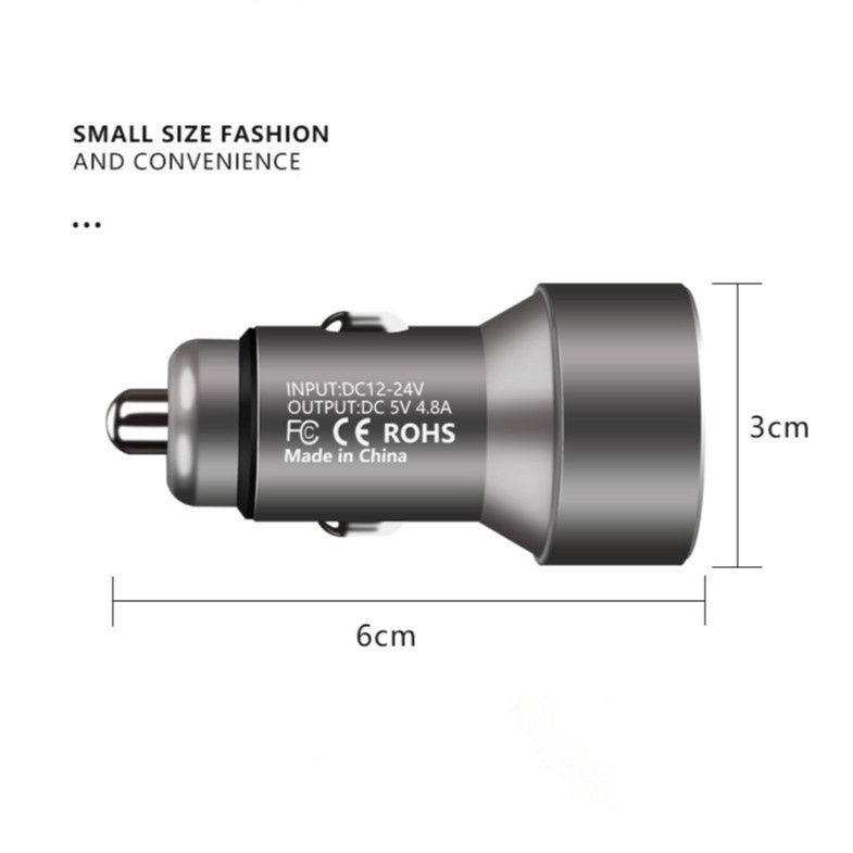 Charger Mobil MINI USB 4.8A / QC4.0 Fast Charging Untuk Honda City / C70 / Vezel / Stream / Fit / Freed / CRV / Hv / Jazz