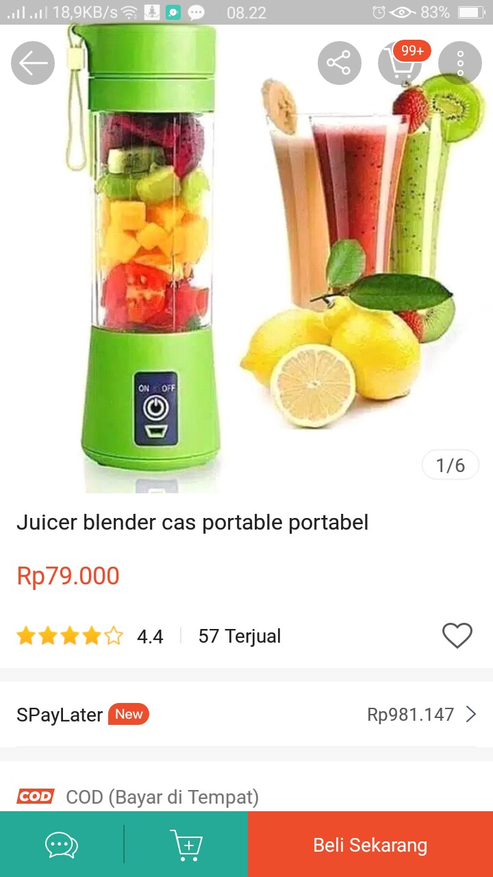 Juicer Blender Cas Portable Portabel