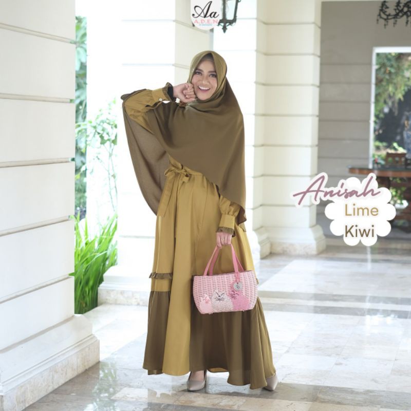 gamis hijab toyobo terbaru Aden Hijab ori Anisah dress